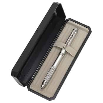 カスタムボールペン② Amazon | 日本製ターボ2色ボールペン・カスタムシルバー 高級ケース入